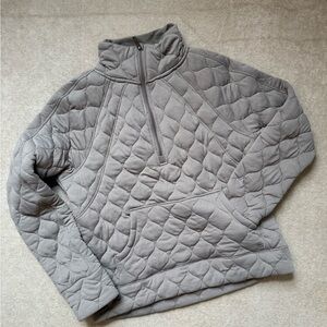 Quilted Half Zip Pullover | Cozy Lightweight Jacket